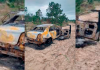 Veículo furtado em Araranguá é incendiado em Balneário Gaivota