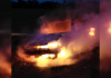 Carro é destruído por incêndio em Forquilhinha