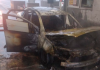 Carro pega fogo e chamas se alastram para duas cabines de cobrança no pedágio em Araranguá
