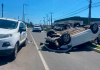 Motorista perde o controle e HB20 capota em Gaivota