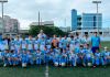 Alunos de escolinha de futebol receberam kits de uniformes em Balneário Arroio do SIlva