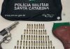 Araranguá: PM apreende arma de fogo e munições durante abordagem de veículo
