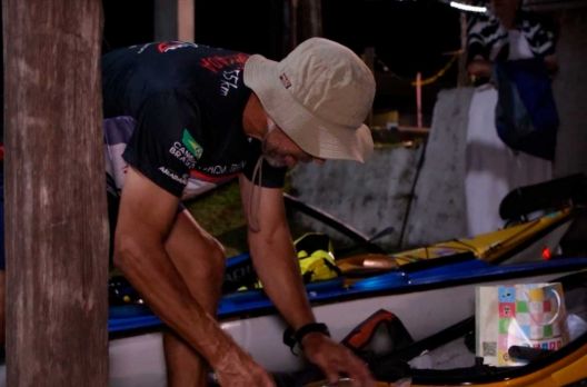 Expedição no Rio Araranguá: mais de 30 canoístas realizaram o desafio da madrugada