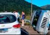 Filas quilométricas foram registradas em Urubici após um acidente de trânsito envolvendo 4 carros interditar o tráfego.