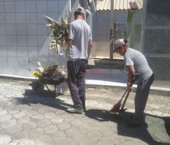 Cocal do Sul reforça limpeza e estrutura do cemitério para o Dia de Finados