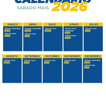 Comércio de Araranguá terá calendário especial com Sábados Mais, horários estendidos e ações ao longo de 2026