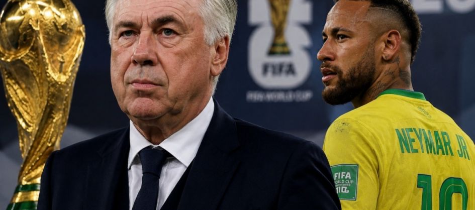 Neymar entra na pré-lista de Ancelotti para a Copa do Mundo de 2026
