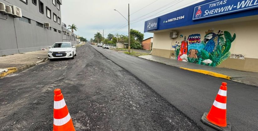 Obra avança na Rua Antônio Manoel Paulino