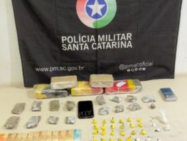 Ação da PM termina com dois presos e mais de 2,6 kg de maconha apreendidos no Caverazinho