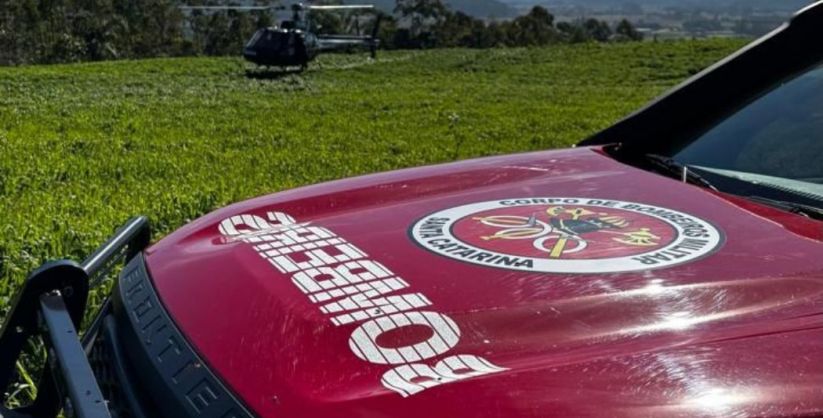Serviço aeromédico socorre homem ferido por disparo de arma de fogo no interior de Turvo