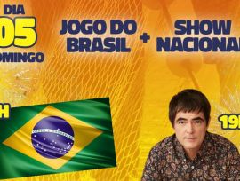Domingo terá transmissão do jogo do Brasil e show nacional com Samuel Rosa na 33ª Festa do Peixe