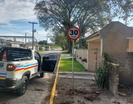 Demutran instala nova sinalização de velocidade na Barranca
