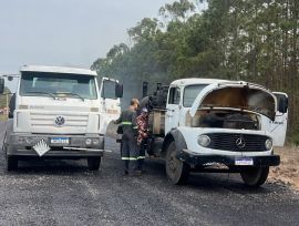 Caminhão de empresa é alvo de criminosos na Rodovia Caminhos do Mar