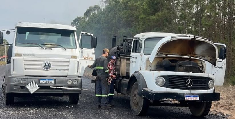 Caminhão de empresa é alvo de criminosos na Rodovia Caminhos do Mar