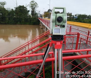 Defesa Civil instala nova régua para monitorar nível do rio na Barranca, em Araranguá