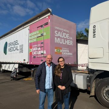 Após fim de semana de multivacinação, Meleiro inicia 40 dias de atendimentos com a Carreta da Saúde da Mulher
