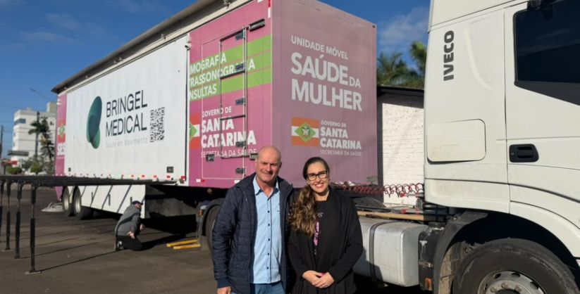 Após fim de semana de multivacinação, Meleiro inicia 40 dias de atendimentos com a Carreta da Saúde da Mulher