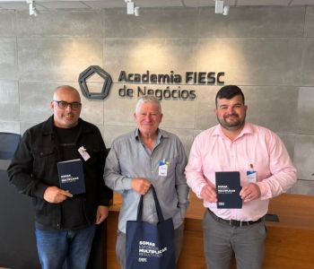 Autoridades do município participam de agenda na FIESC, em Florianópolis