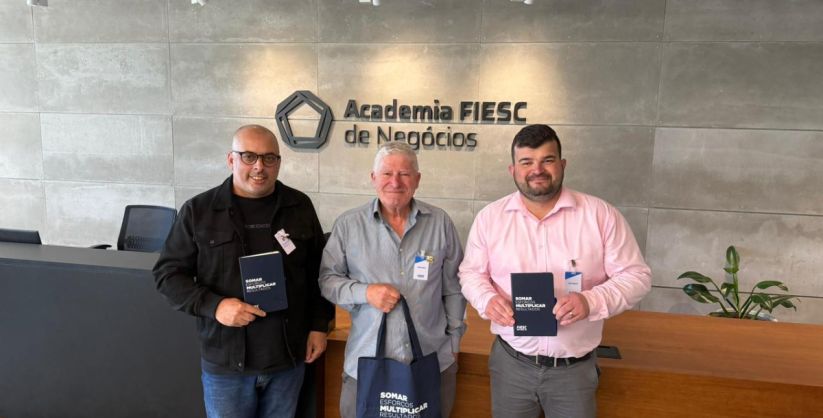 Autoridades do município participam de agenda na FIESC, em Florianópolis