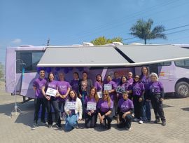 Araranguá realiza ação de conscientização com Ônibus Lilás