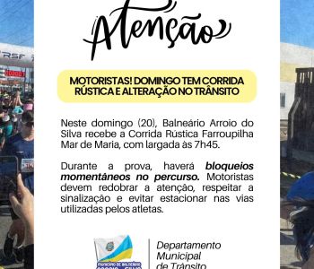 Balneário Arroio do Silva sedia a Corrida Rústica Farroupilha Mar de Maria no próximo domingo (20).