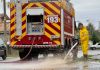 Bombeiros atuam na limpeza de áreas afetadas pelas chuvas em Criciúma