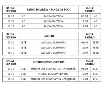 Tarifa Zero terá horários extras no dia da eleição