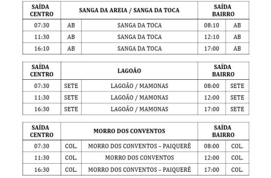 Tarifa Zero terá horários extras no dia da eleição