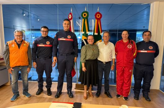 Prefeito de Maracajá recebe novo comando do 17º Batalhão de Bombeiros Militar