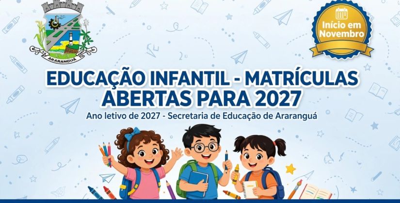 Educação infantil de Araranguá abre matriculas para 2027