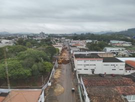 Prefeitura de Turvo acompanha andamento das obras de revitalização do centro