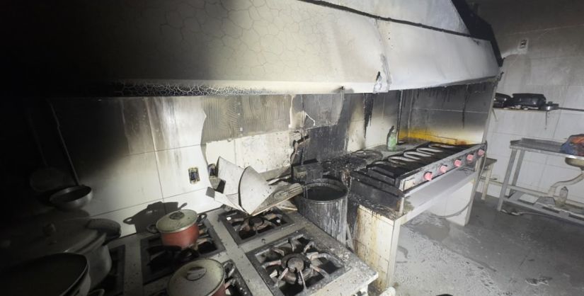Incêndio em fritadeira de restaurante mobiliza Corpo de Bombeiros em Araranguá