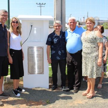 Campo de grama sintético Eurico da Costa Ferreira é inaugurado no Grêmio Fronteira